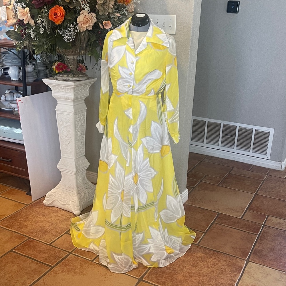 Yellow Floral Maxi Dress